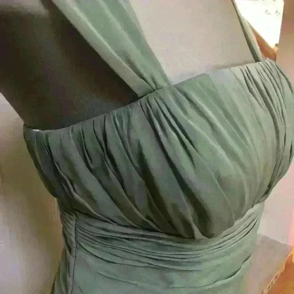 Bill Levkoff Dress Bridesmaid Bodycon Sage  Green - Picture 4 of 8